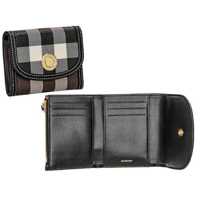 バ−バリ− 三つ折り財布 レディース ブランド BURBERRY チェック