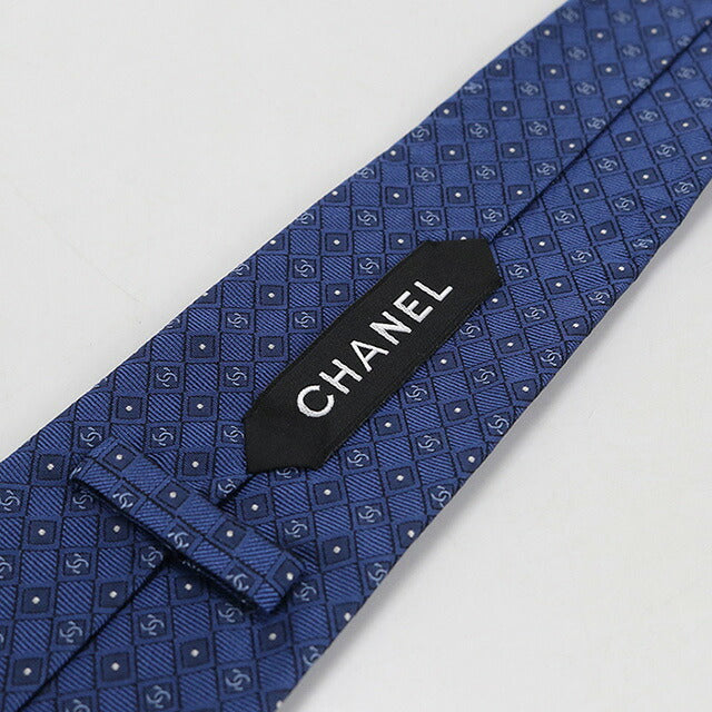 中古 シャネル ネクタイ メンズ ブランド CHANEL ブルー 小物