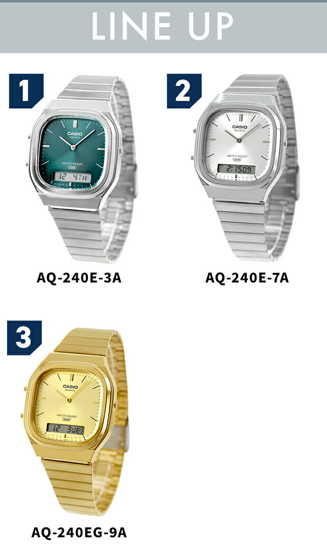カシオ チープカシオ CASIO CLASSIC クォーツ 電池式 AQ-240E ユニ