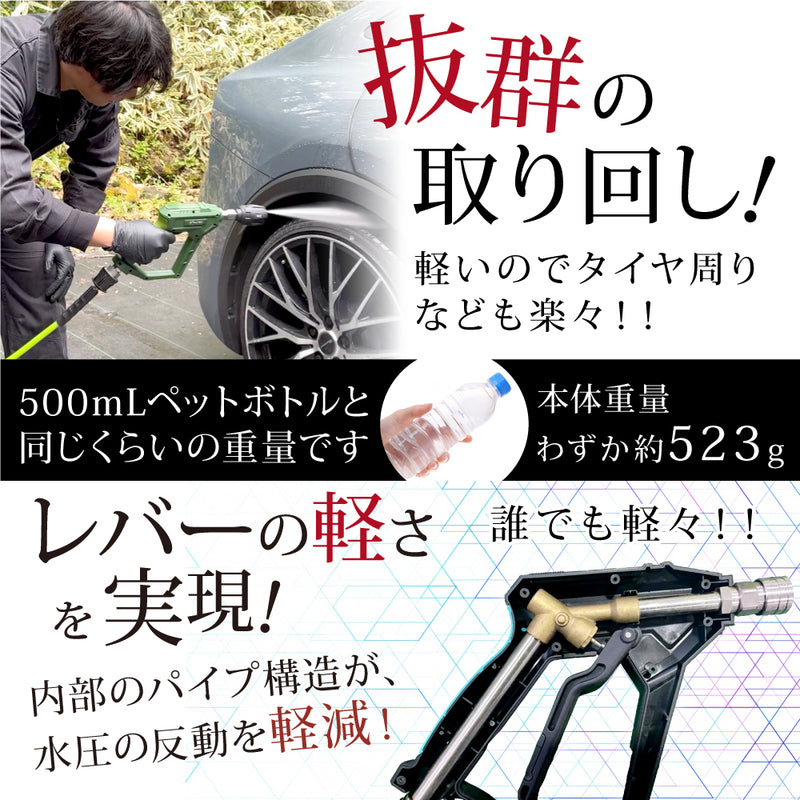 イージーショット ノズル『軽さに特化させた高圧洗浄機』 – ながら洗車