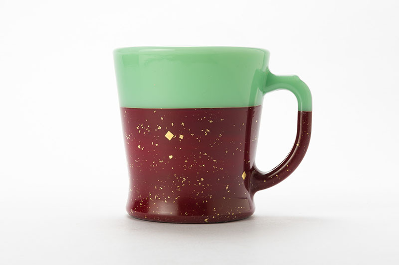 ラバーを漆に、ラメを金箔に 秀衡塗の技が光るFire-Kingマグ | なじょ