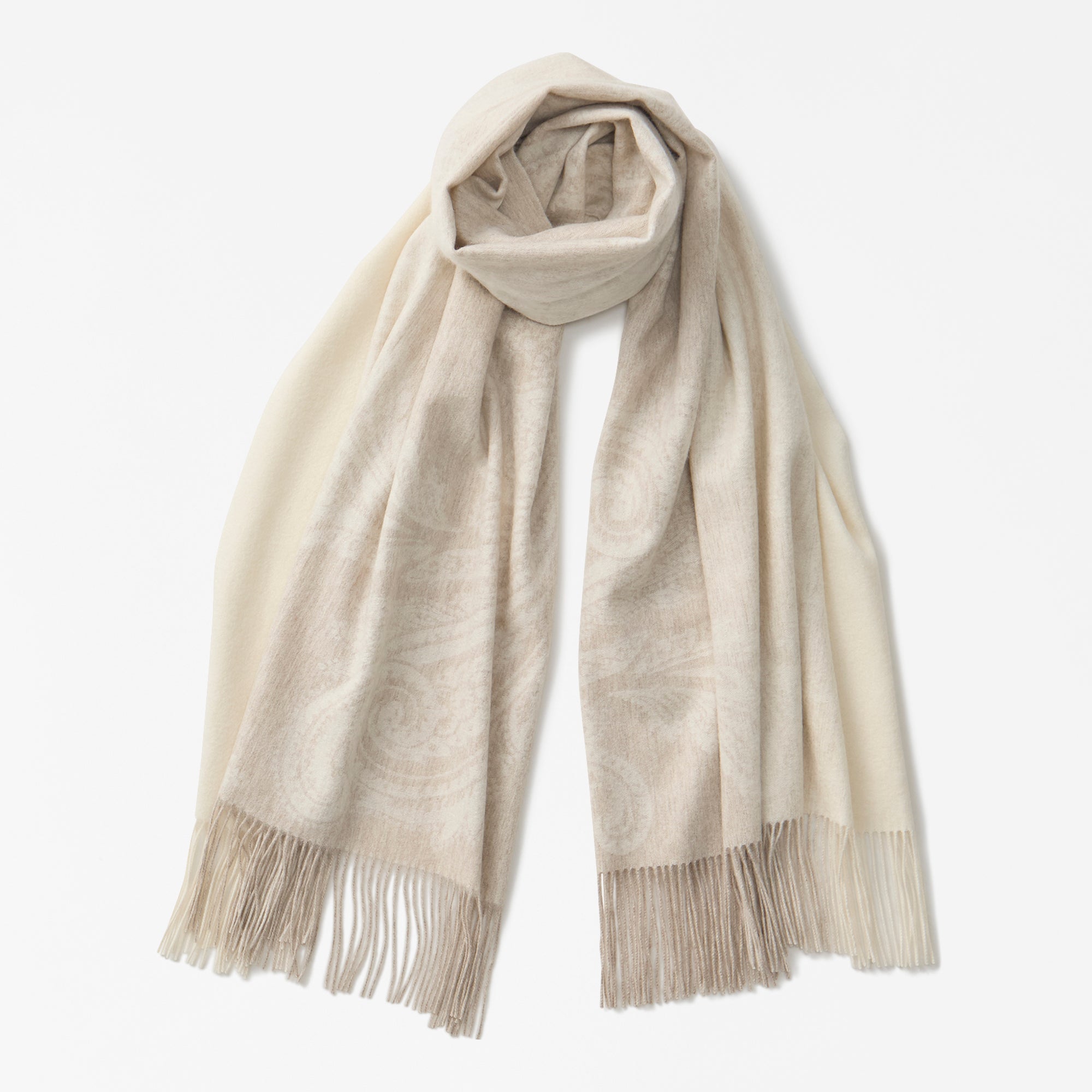 baby cashmere jacquard stole(ベビーカシミヤ紡毛起毛ジャカードストール)