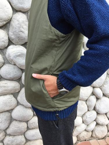 Natural/商品詳細 【MONITALY】 Reversible Insulated Vest (Vancloth)