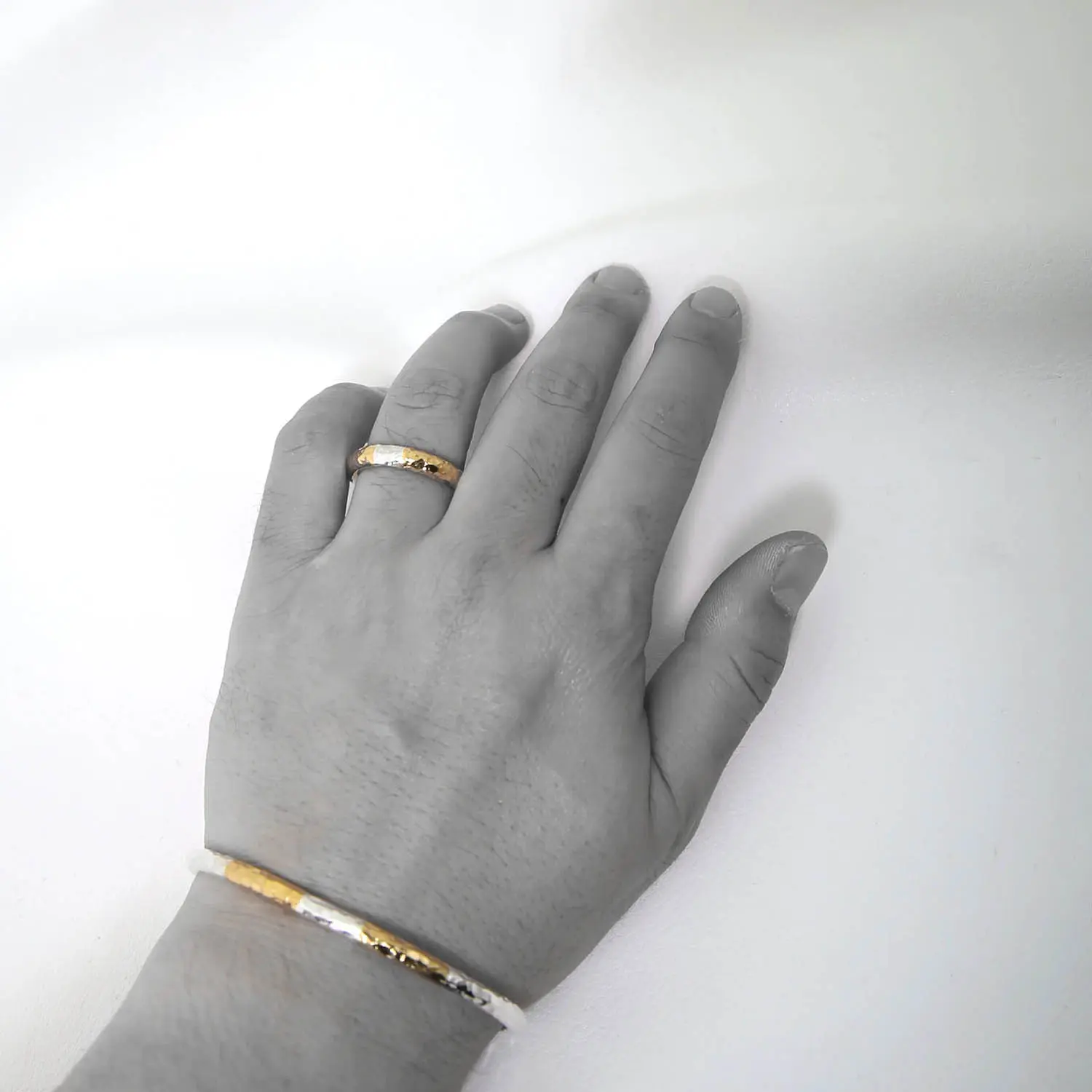 美しい指輪】 MOTO RT-02 月と太陽 リング (K24＆999SV)