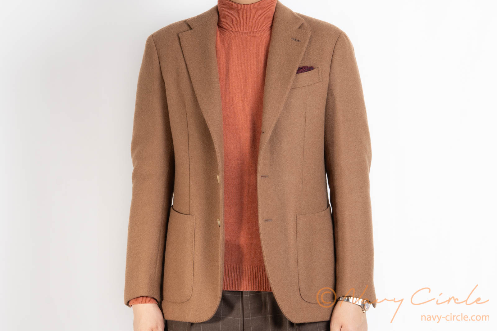 フォトレビュー】Carusoのキャメルヘアージャケット | Navy Circle