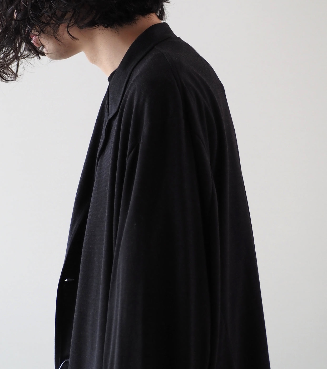 COMOLI サマーウール ジャケット , Charcoal – Navyblue