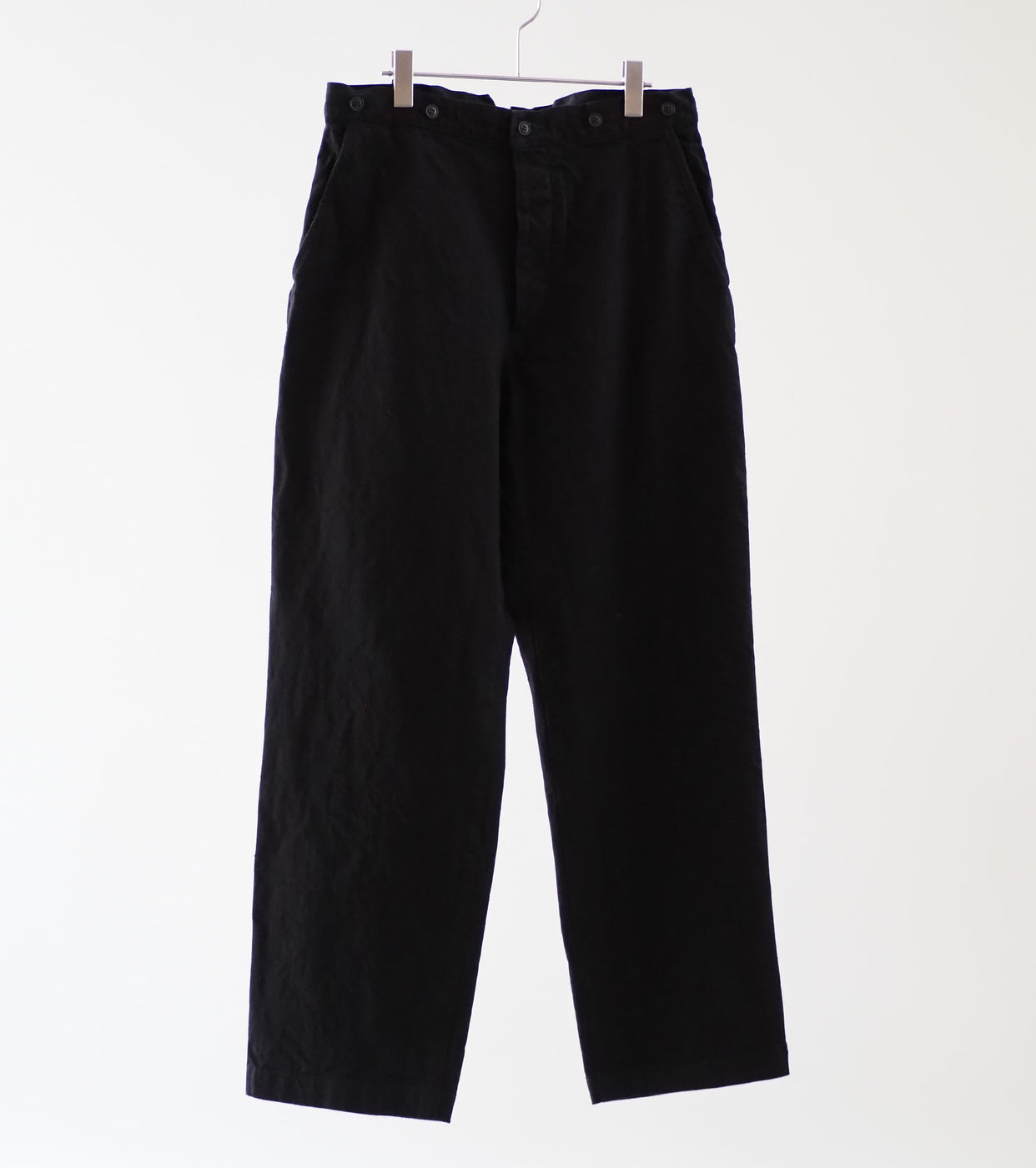 COMOLI ブラック デニム オーバー パンツ, Black – Navyblue