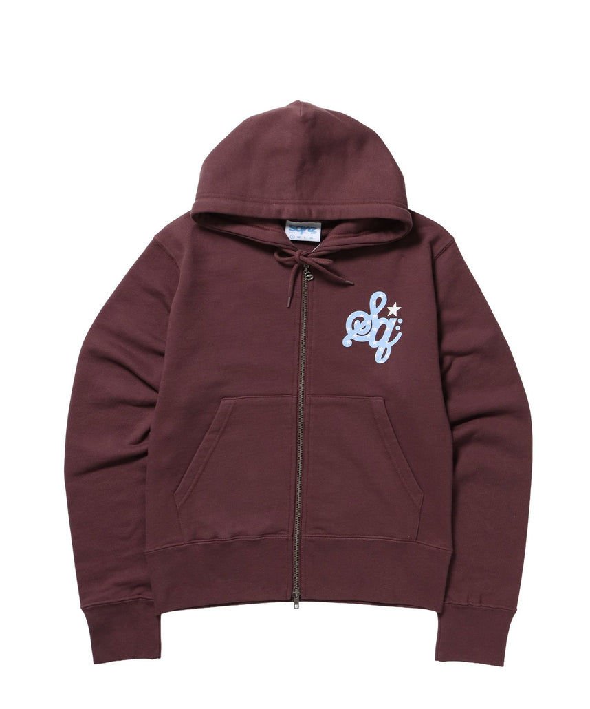 sqnz（エスキュンズ）】sqnz logo pt zip p/k / ヘビーウェイト 刺繍