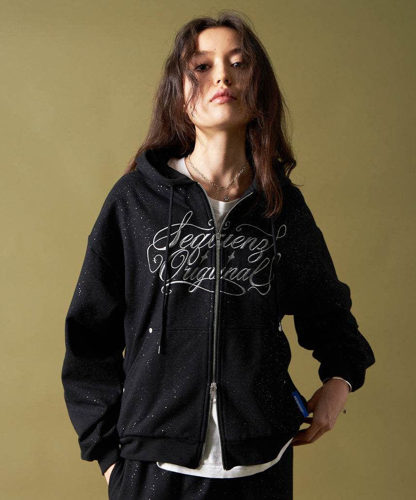 SEQUENZ（シークエンズ）】SQNZ LOGO GLITTER ZIP P/K / ジップ