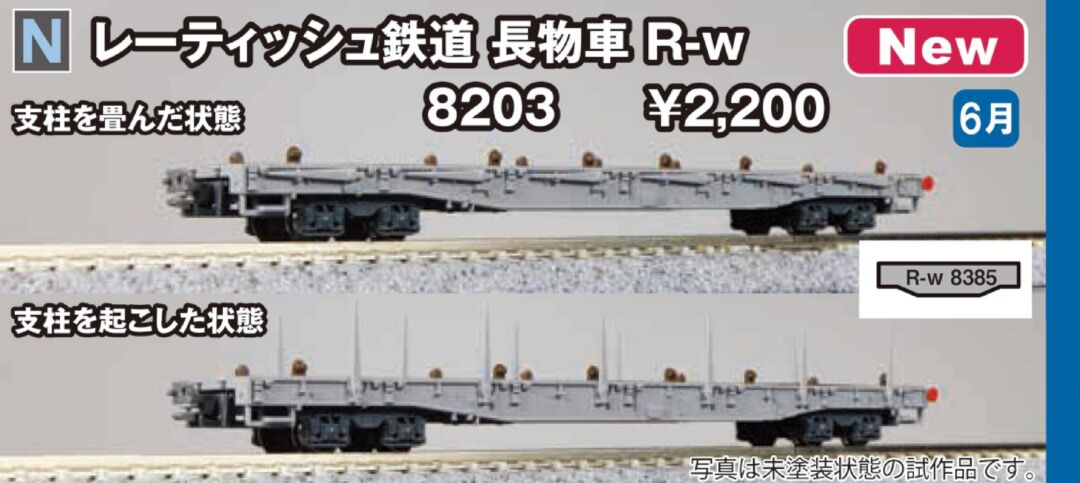 KATO レーティッシュ鉄道 長物車 R-w 品番：8203 | NGaugeJP - 横濱模型