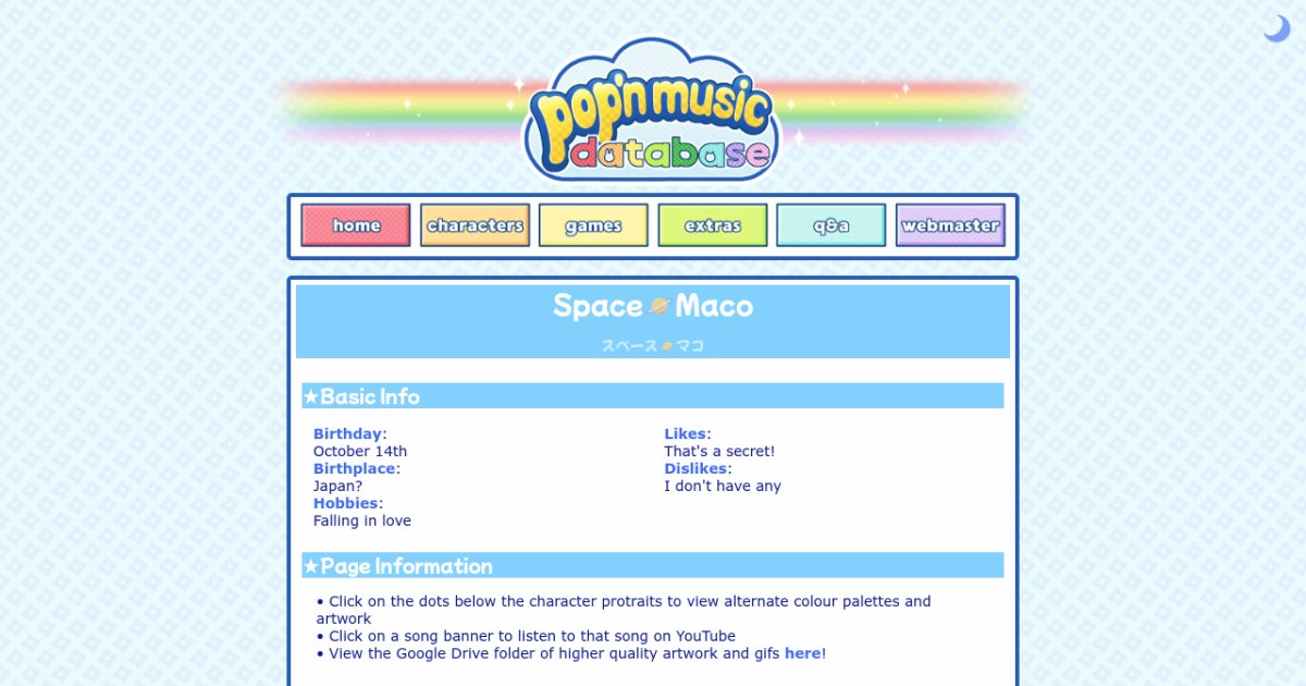 Space🪐Maco — Pop'n Music Database