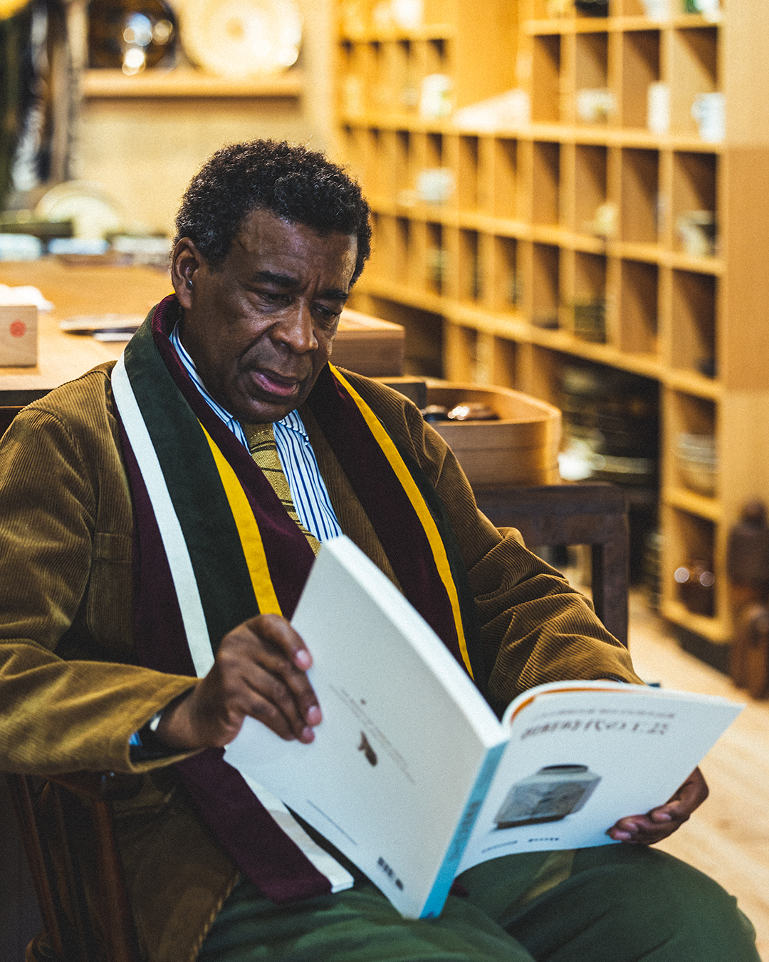 NEJI pour Bon Vieux』CORDUROY SCHOOL SCARF - NE JI