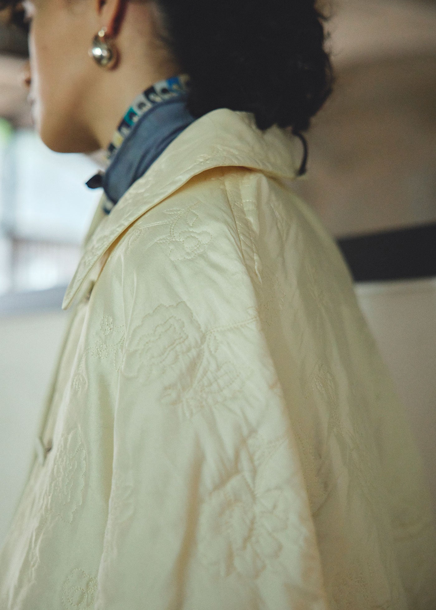 Poly Dupion Flower Embroidery Quilting Jacket | Pasand by ne