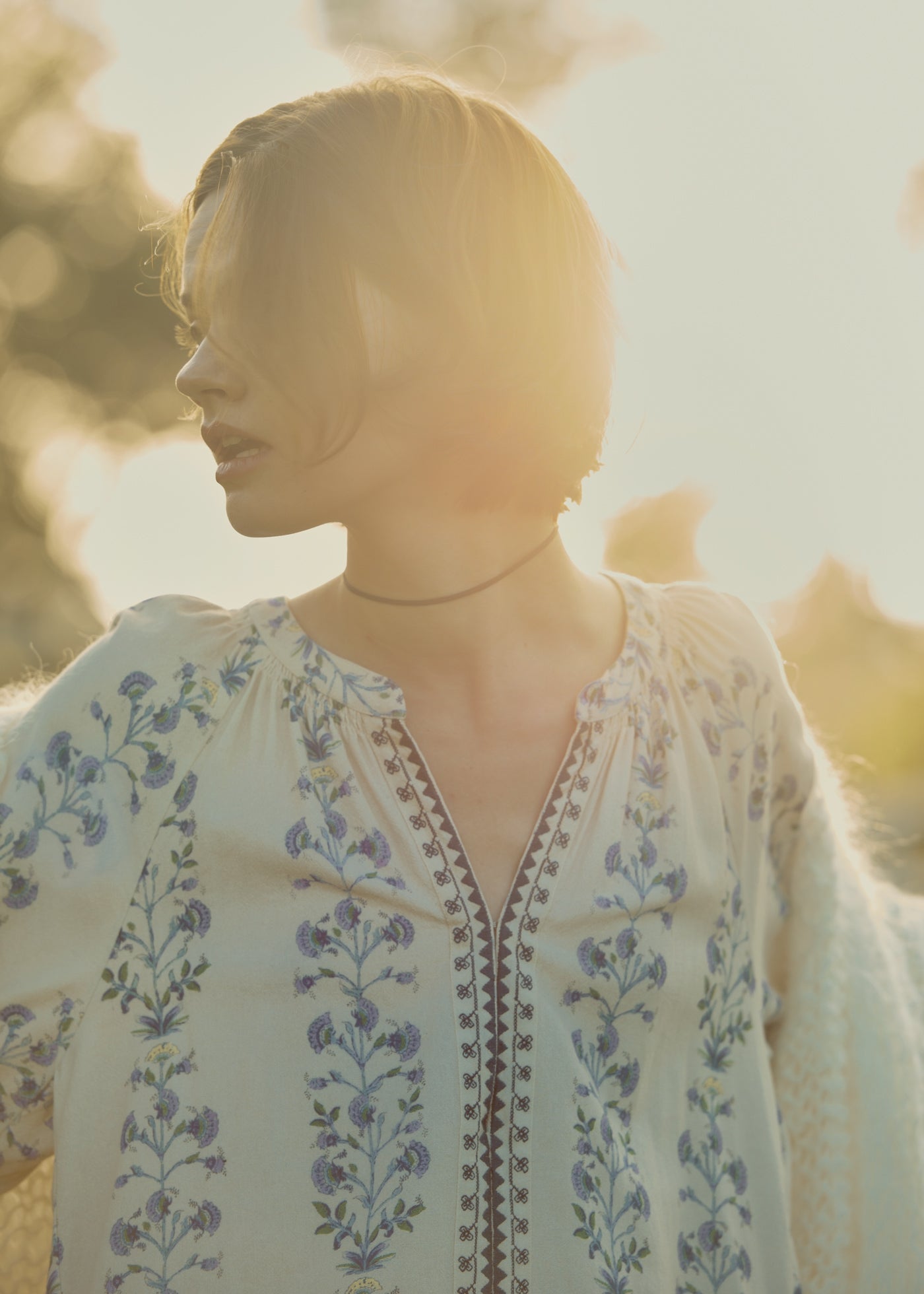 Crimp Cotton Bergamot Print Dress | Pasand by ne Quittez pas