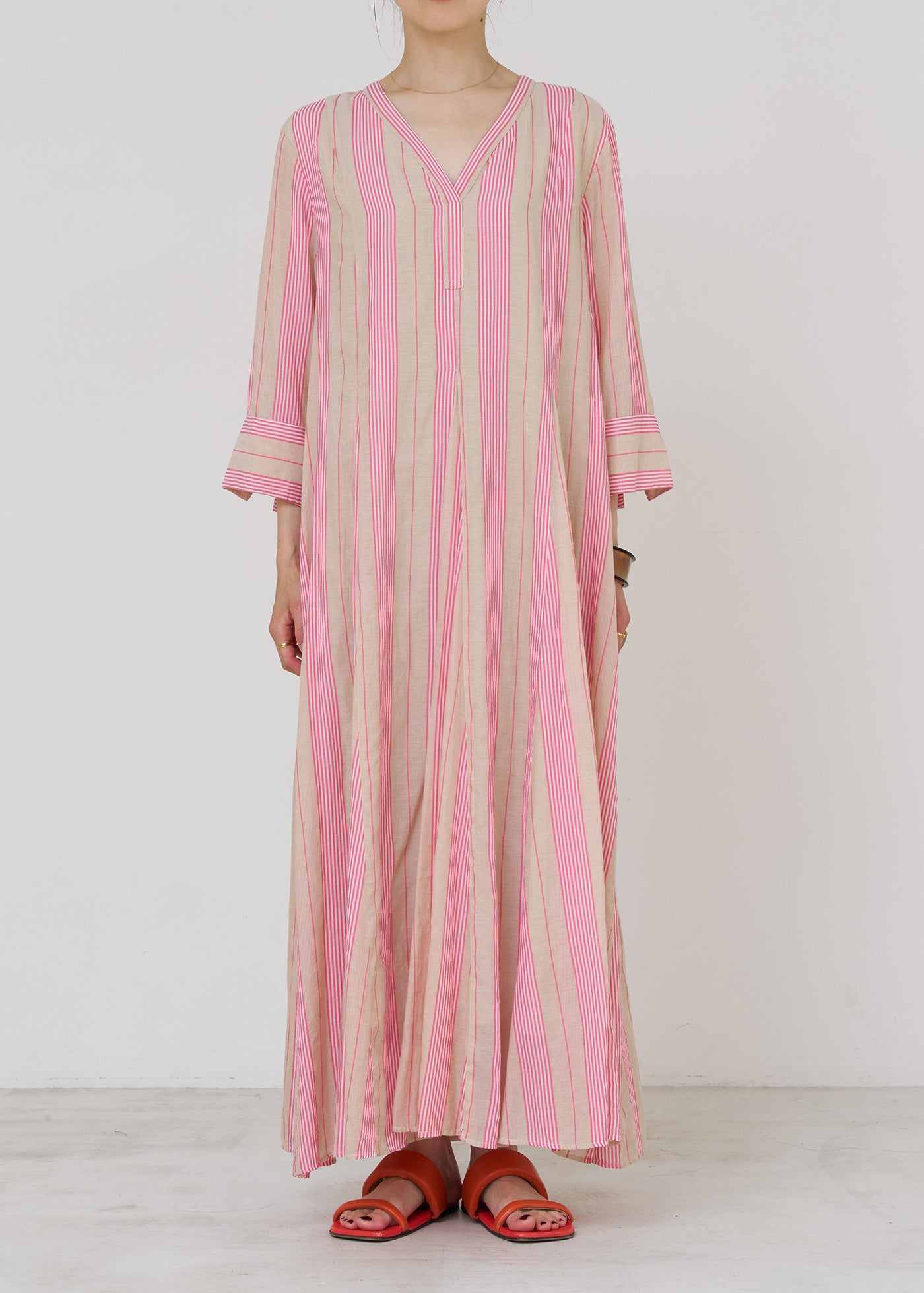 Cotton Voile Stripe Panel Dress | Pasand by ne Quittez pas