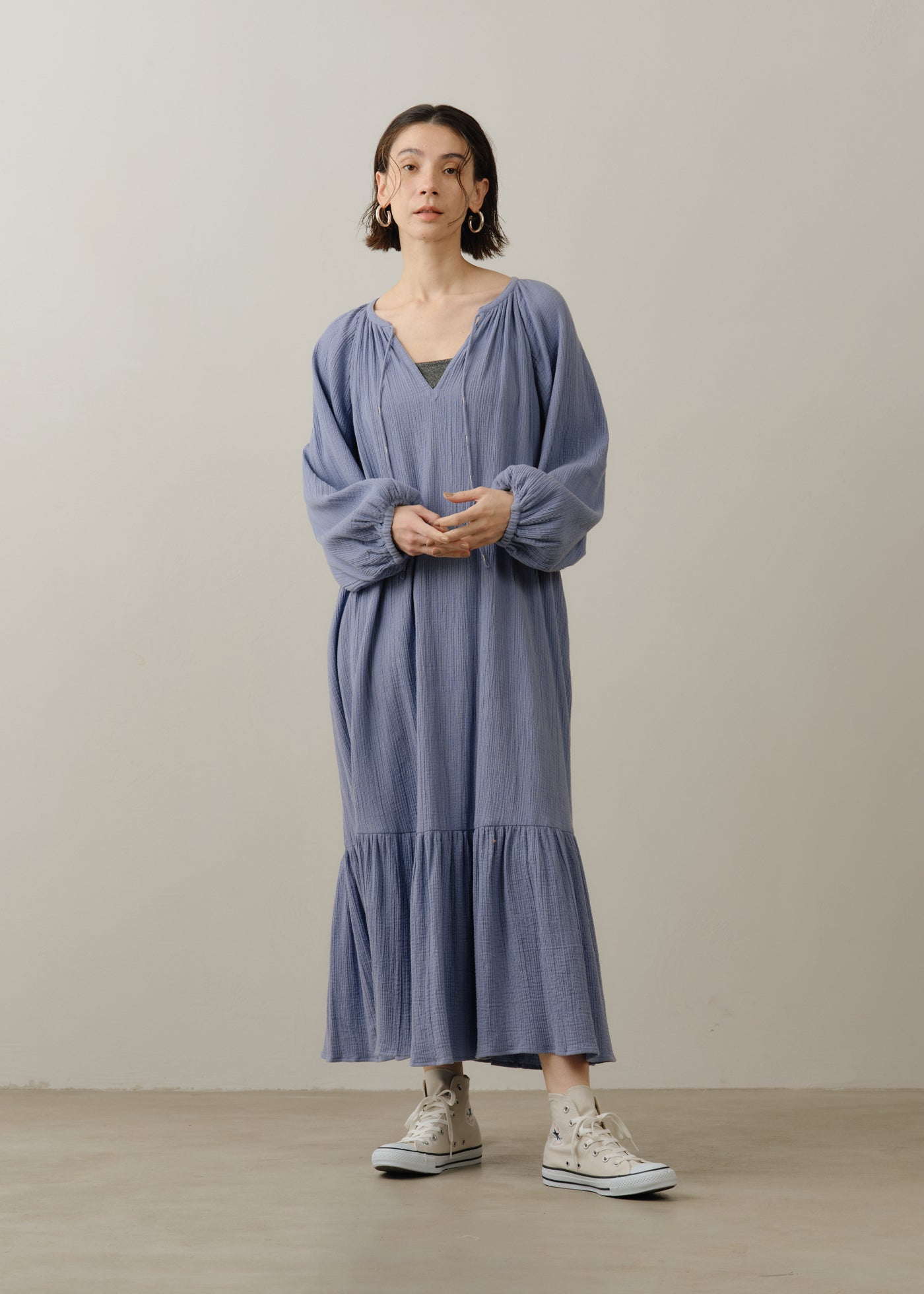 Cotton Gauze Long Dress | Pasand by ne Quittez pas | パサンドバイ