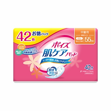 ポイズ肌ケアパッド 中量用 軽快ライト 42枚(軽快ﾗｲﾄ42枚): 衛生