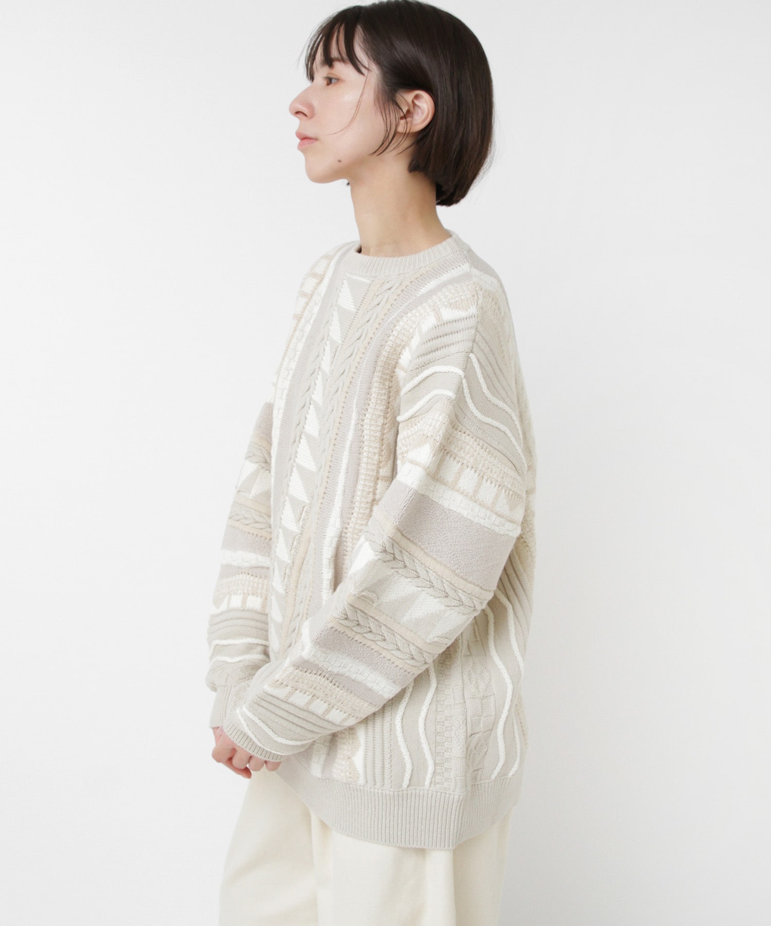 K2730 3Dニットプルオーバー(F ブラック): トップス - RNA ONLINE