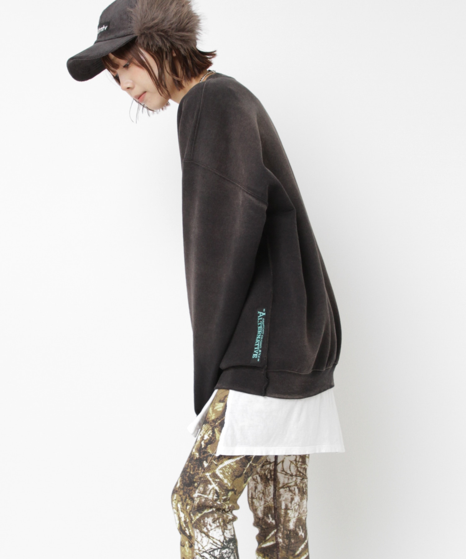 M2360 ユーズドエフェクトラビットトレーナー(M ブラック): トップス