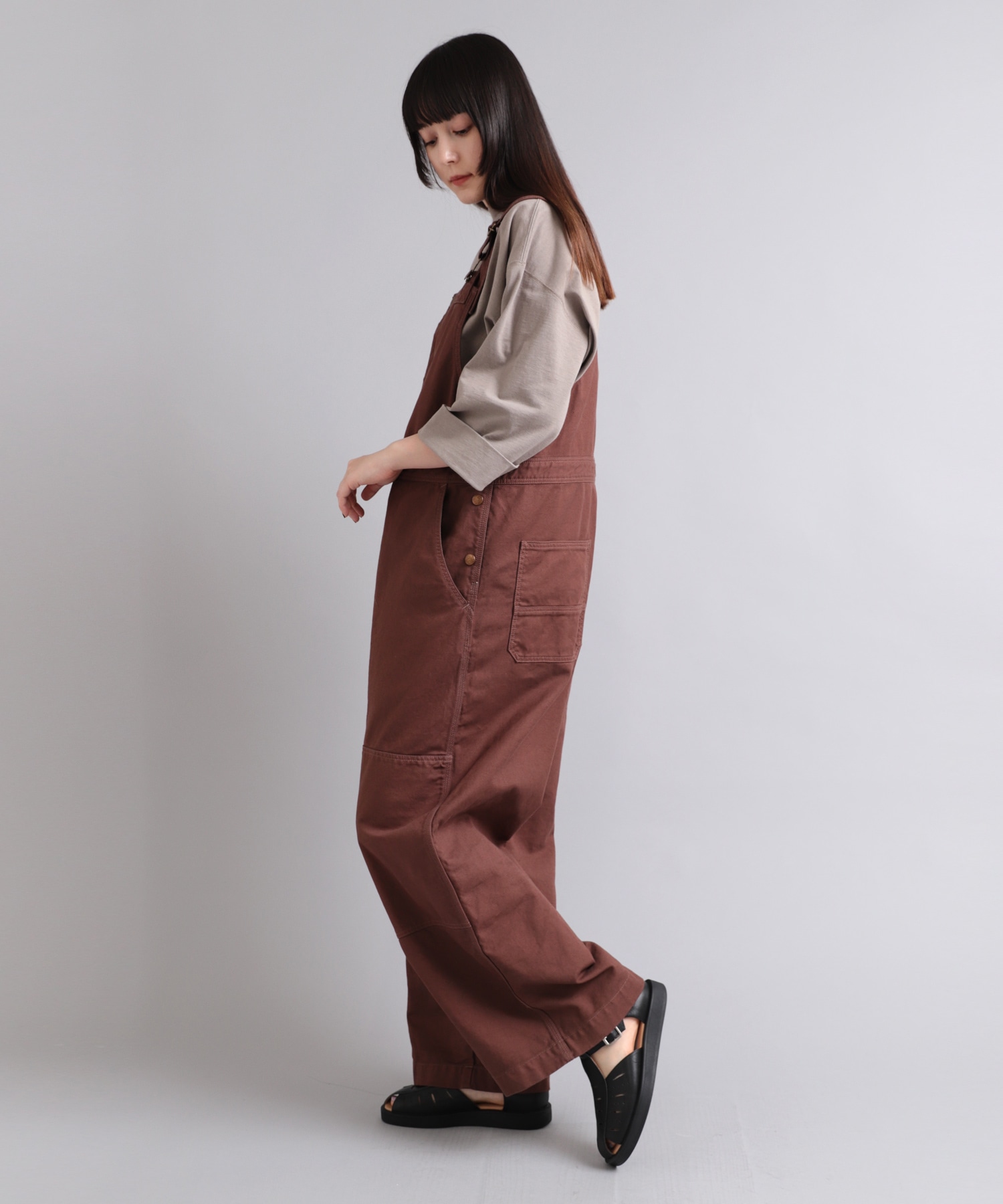 O0698 オーバーサイズワークオーバーオール(M デニム): オールインワン