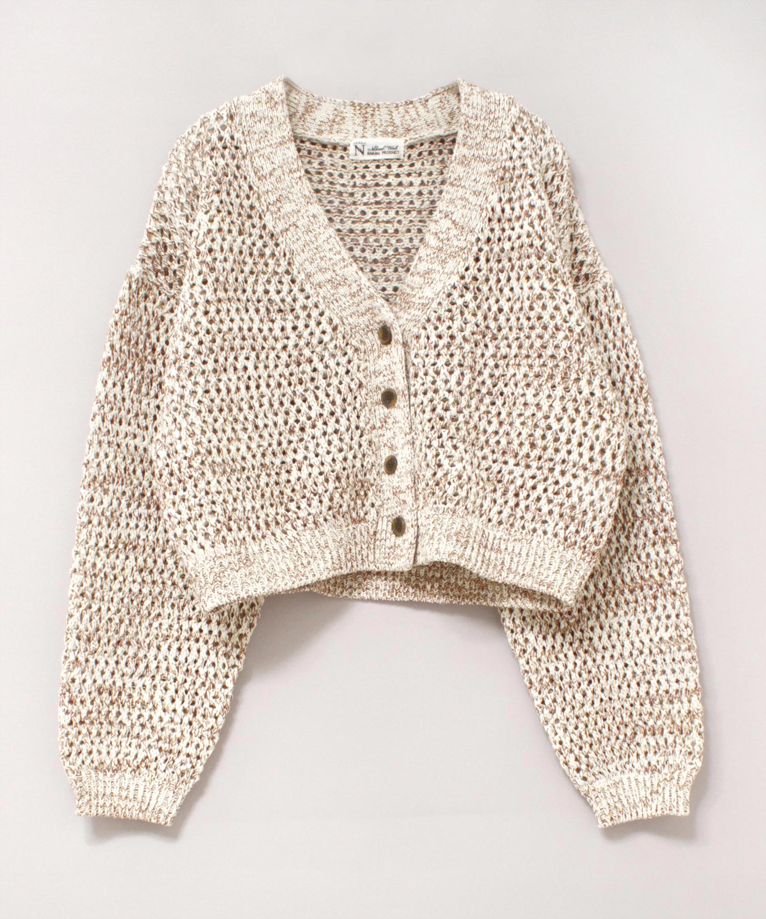 K2684 ミックスヤーンカーディガン(M グレーベース): トップス - RNA