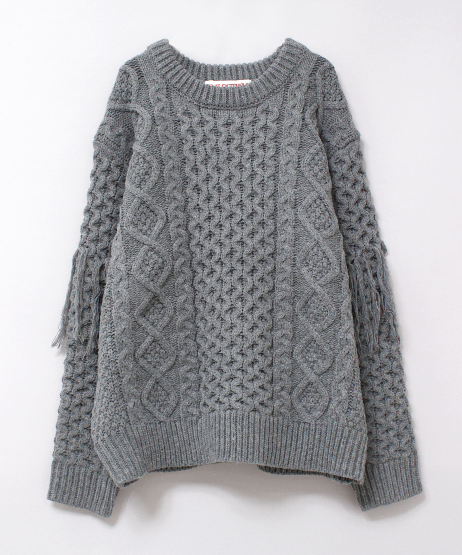 K2711 フリンジアランニット プルオーバー(M ホワイト): トップス