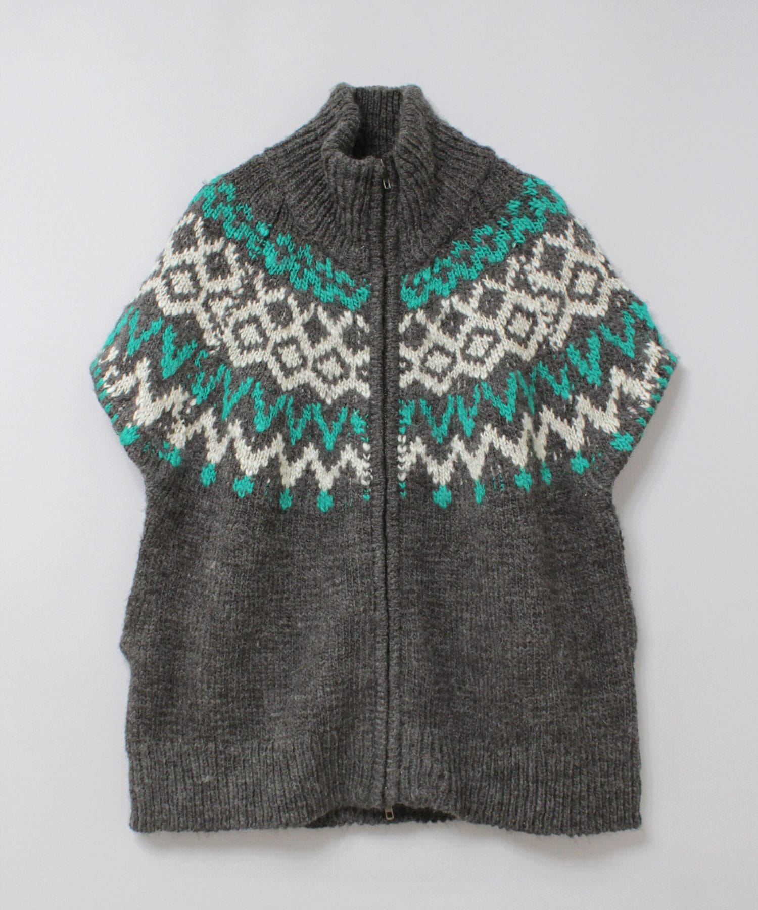 K2738 スラブヤーンノルディックベスト(F チャコールグレー): アウター