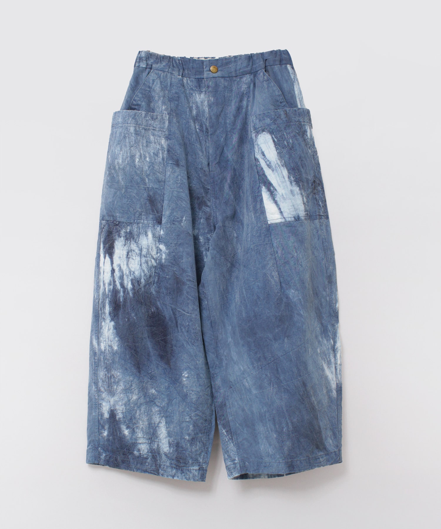 R4322 9分丈のムラ染めアルマジロパンツ(F ムラグレー): パンツ - RNA