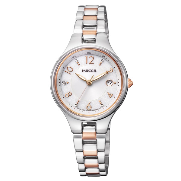 wicca ソーラーテック 電波時計 KS1-830-11 レディース(シルバー