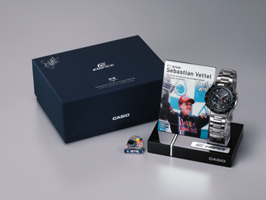 カシオ、「EDIFICE」からF1ドライバー セバスチャン・ベッテル限定