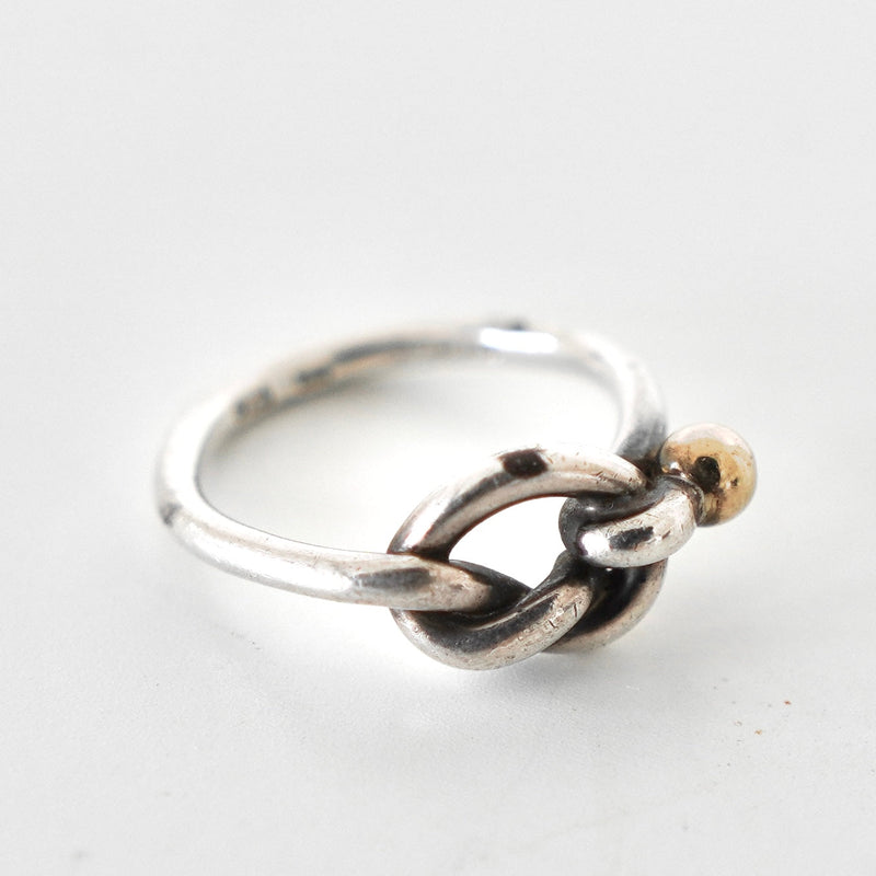 ティファニー ラブノット シルバー925 K18 コンビ 指輪 リング 11号