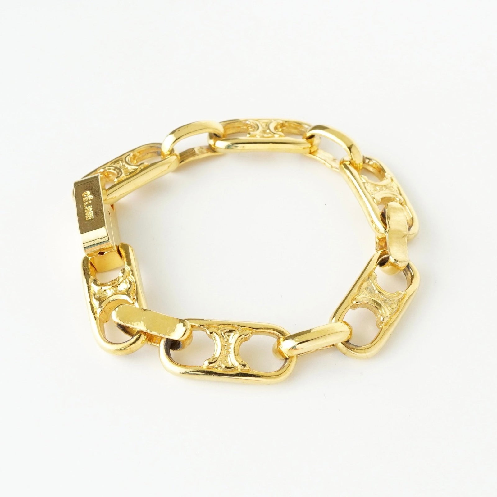 セリーヌ ヴィンテージ トリオンフ チェーン ブレスレット GPゴールド