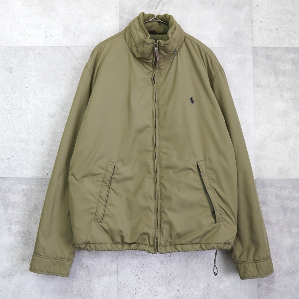 ポロ ラルフローレン ロゴ 裏地フリース 収納フード ナイロン