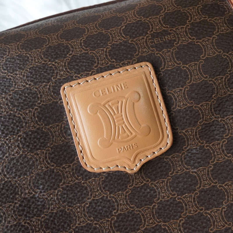 セリーヌ ヴィンテージ マカダム PVC ミニボストンバッグ ハンドバッグ