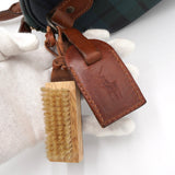 ポロ ラルフローレン チェック柄 ミニボストンバッグ PVC / レザー