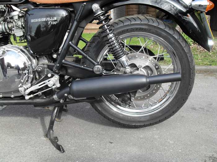 Norman Hyde Toga Silencers Triumph Bonneville, T100, Black, SE