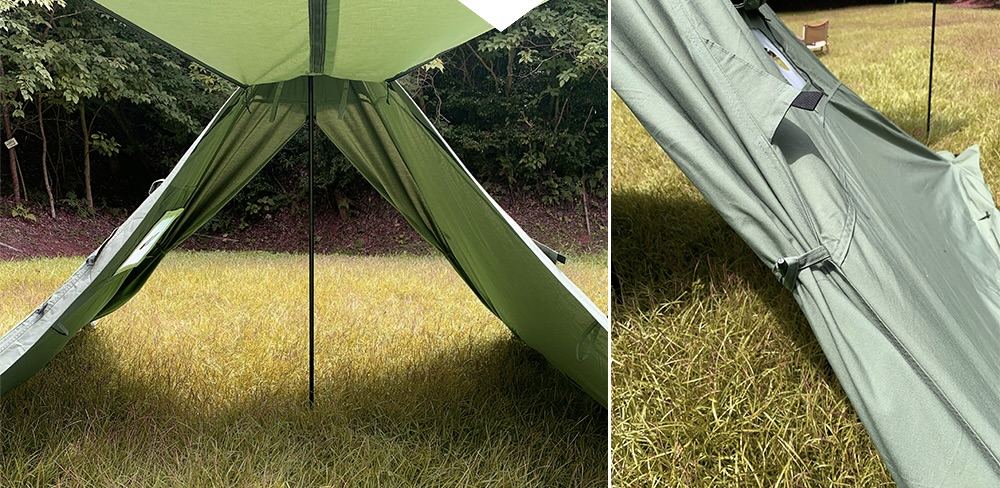 オススメ5選比較！ 『ソロ用ワンポールテント TC素材 煙突穴付き