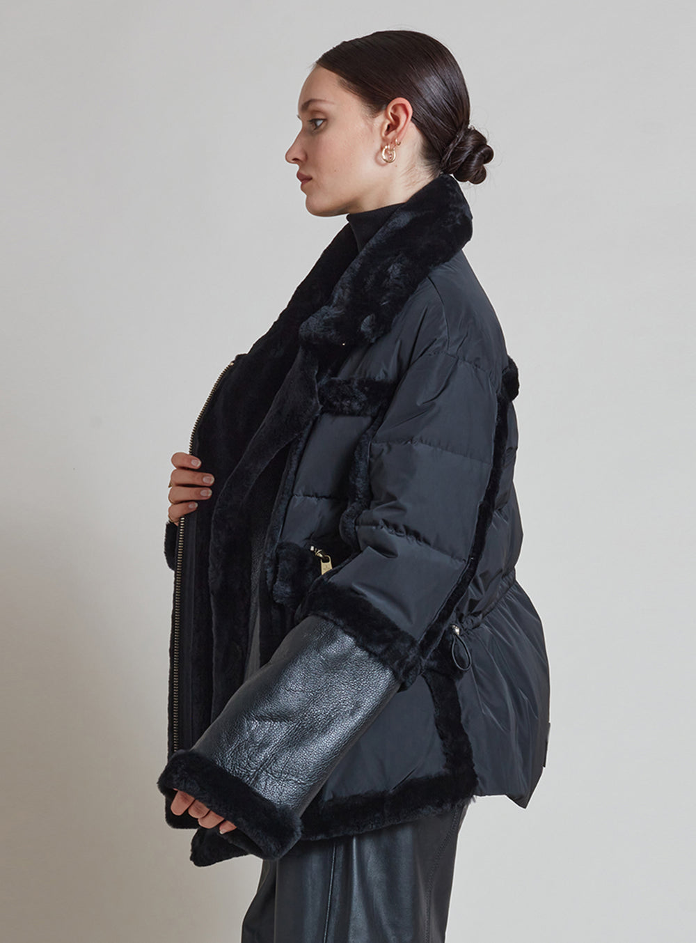 GARNIER | SHEARLING PUFFER JACKET – Nicole Benisti