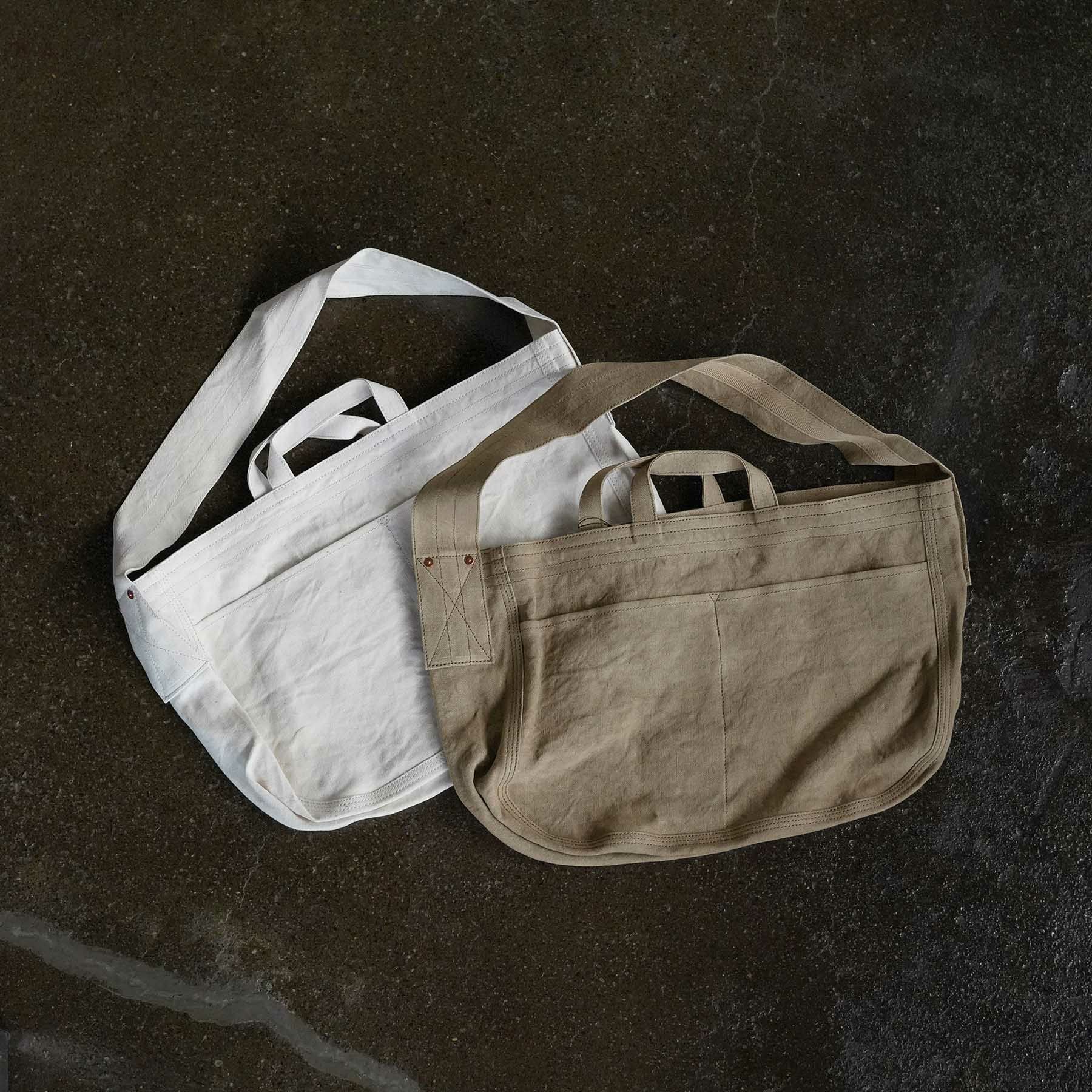 LINEN CANVAS NEWSPAPER BAG ニュースペーパーバッグ | evergreen