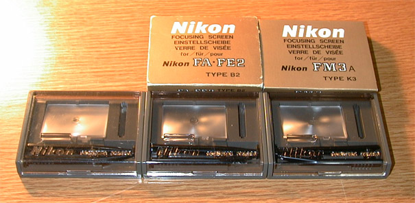 Focusing screen for FM3A