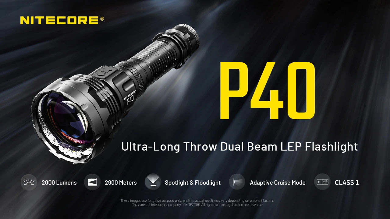 Nitecore P40 3171 Yards Ultra Long Throwing Rechargeable LEP
