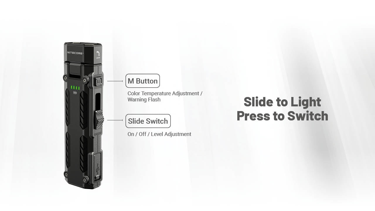 Nitecore EDC09 Swivel Head 1600 Lumen Rechargeable EDC Flat