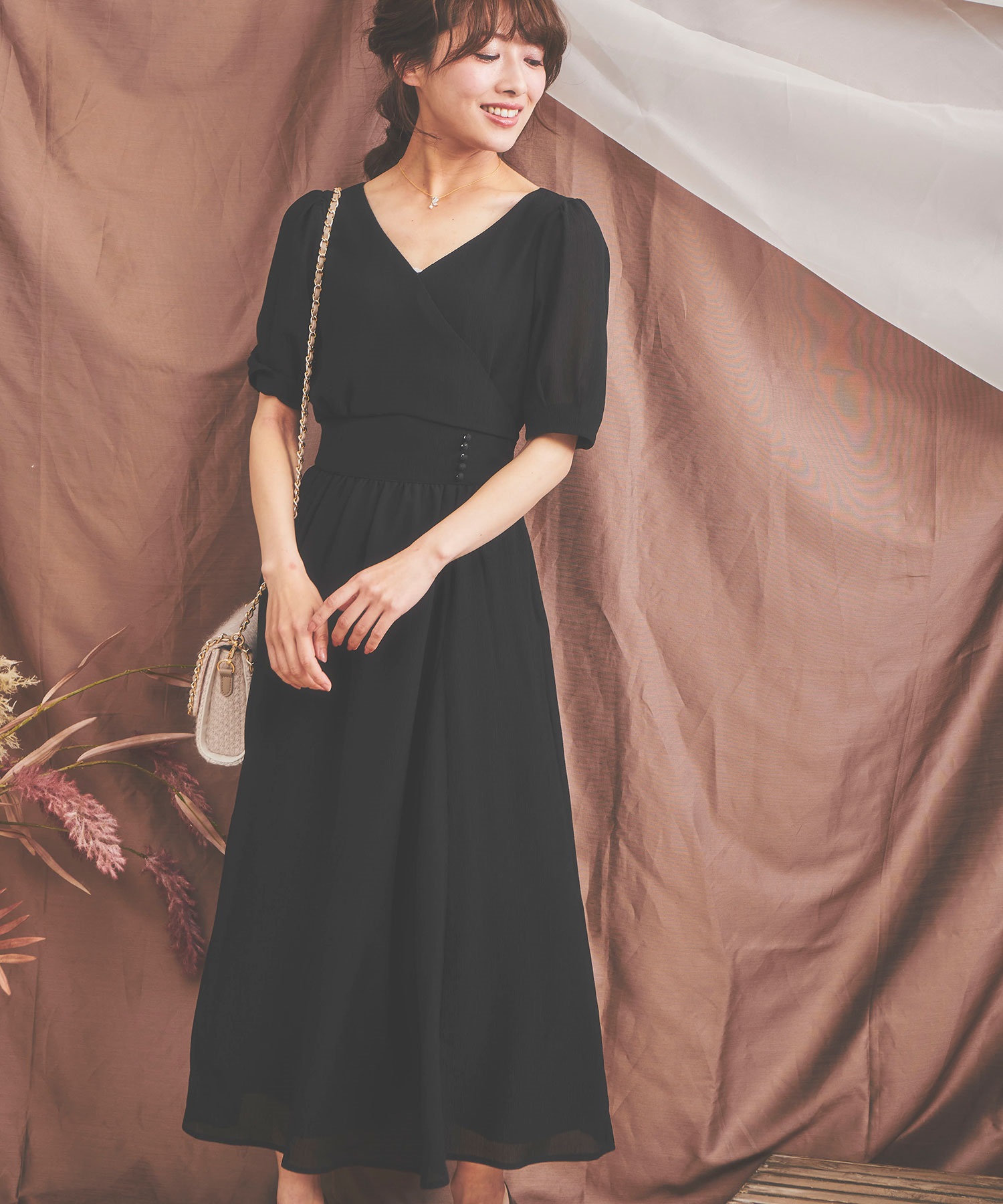 カシュクールデザインワンピース | ロングワンピース | NOELA OFFICIAL