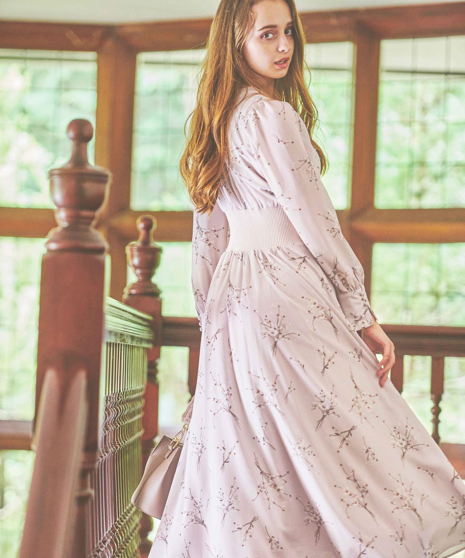 ウエストリブ2WAY花柄ワンピース | ロングワンピース | NOELA