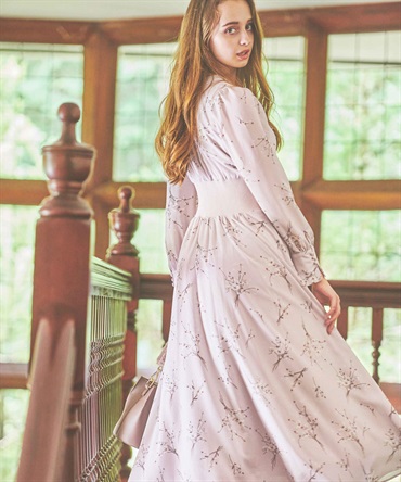 ウエストリブ2WAY花柄ワンピース | ロングワンピース | NOELA