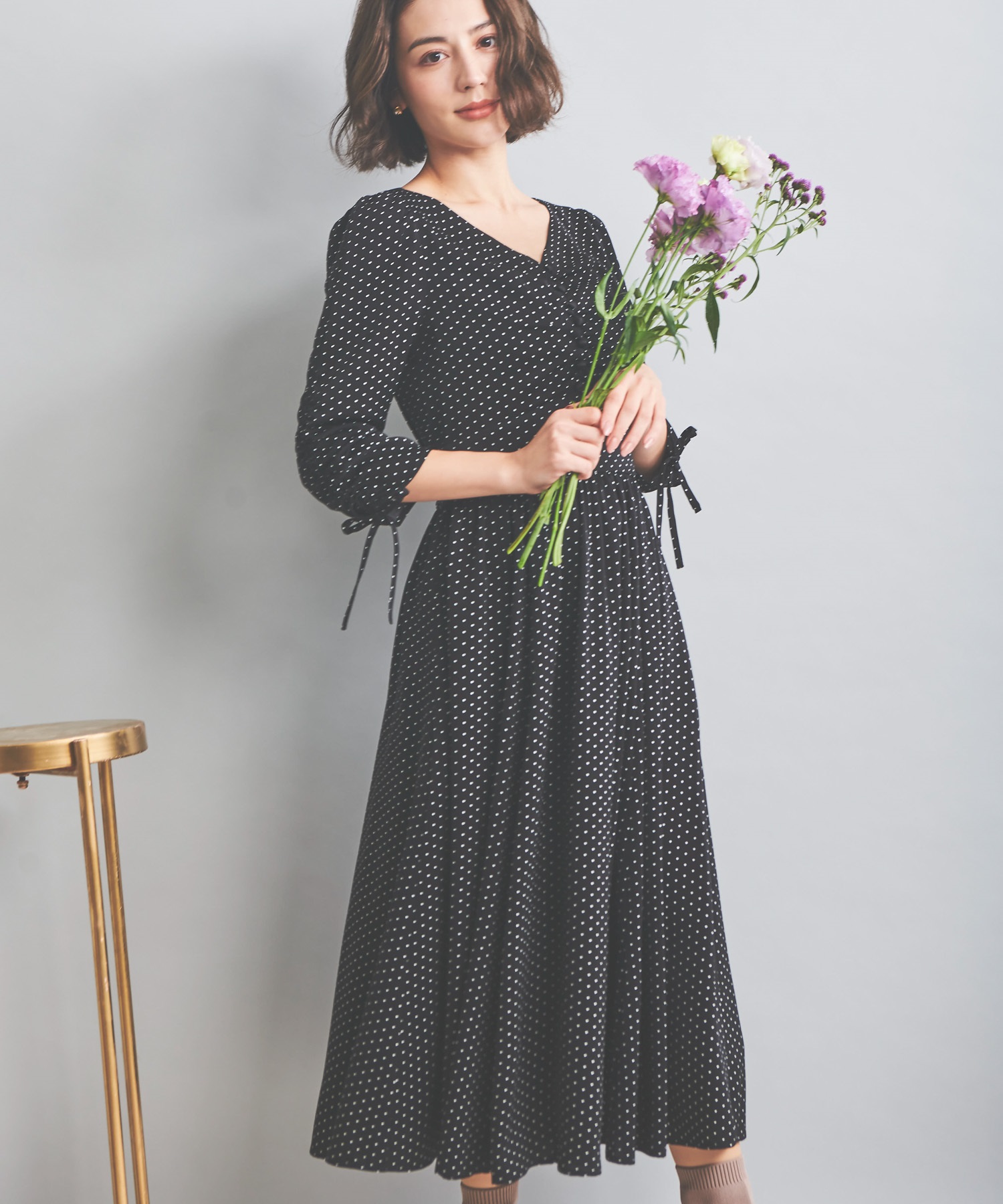 ドット柄ワンピース | ロングワンピース | NOELA OFFICIAL WEB STORE