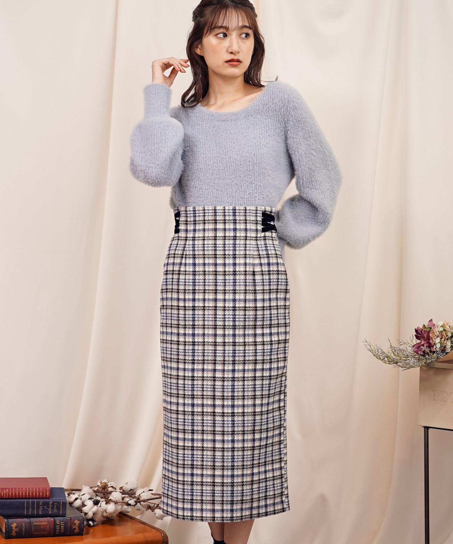 ルーニィ チェックツイードスカート M S115176841 - スカート傷特価・希少