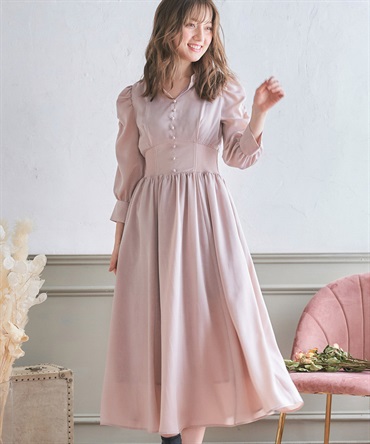 ハイウエストサテンワンピース | ロングワンピース | NOELA OFFICIAL