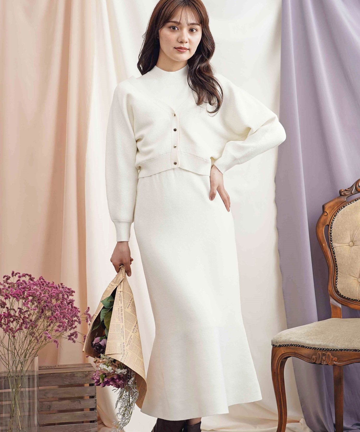 ボレロ2WAYニットワンピース | ニットワンピース | NOELA OFFICIAL