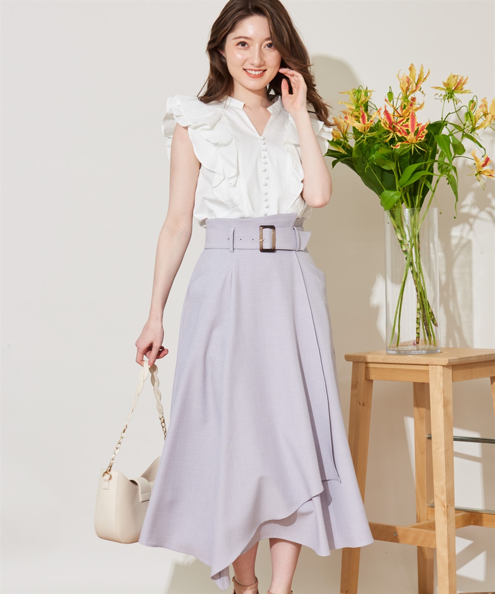 ベルト付ラップフレアスカート | タイトスカート | NOELA OFFICIAL WEB